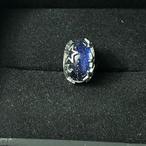 Pandora Galaxy Blue and Star Murano Charm